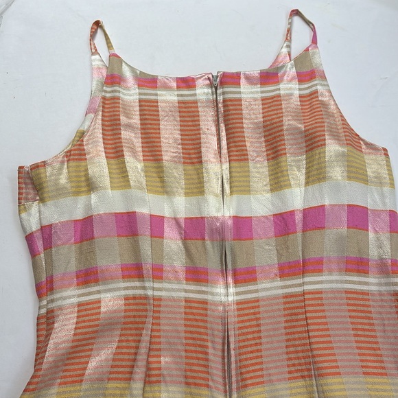 Vintage 1990’s Preppy Dress Pink Plaid Sundress Made in USA Cottage L M Mini Hot - Picture 10 of 17
